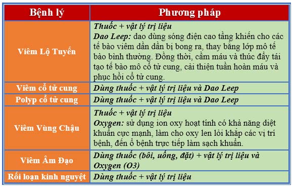 Phương pháp hỗ trợ điều trị bệnh phụ khoa